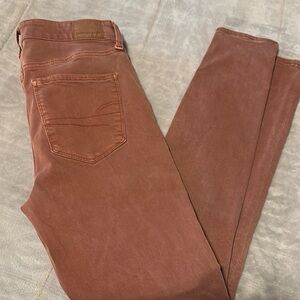 Women’s Brown American Eagle Jegging Stretch Skinny Jean